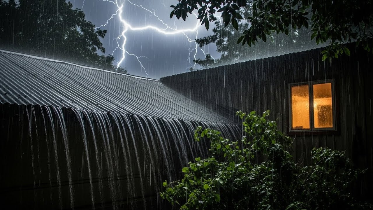 Rainstorm on Tin Roof 🌧️ Sleep, Relax & Calm Your Mind with Natural Rain #9