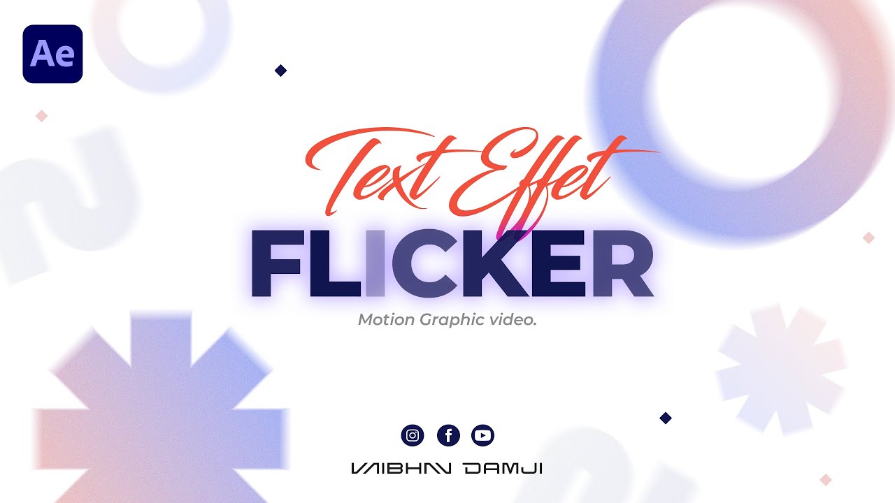 How to Create Flicker Text Effect in After Effects | Easy Text Animation Tutorial (No Plugins)