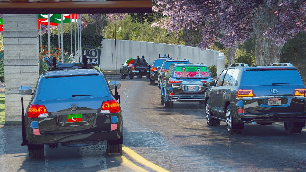 Imran Khan PTI Protocol | Gta 5 Pakistan | VIP Protocol | V8 | Lexus LX570 | Fortuner | Revo Guards