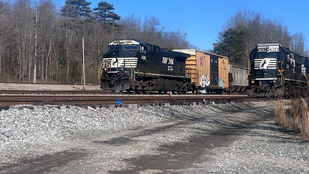 Norfolk Southern 179 taking off after A meet at Emory Gap 