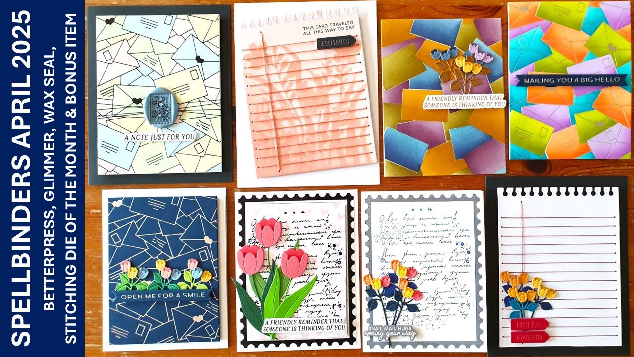 Spellbinders Clubkits April 2025 - BetterPress, Glimmer, Stitching Die, Wax Seal + Bonus Item