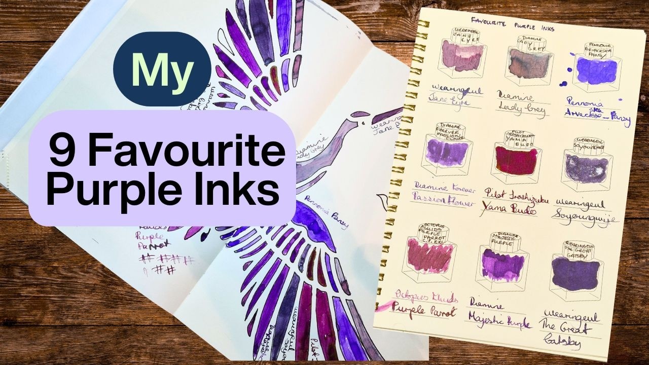 9 Brilliant Purple Fountain Pen Inks