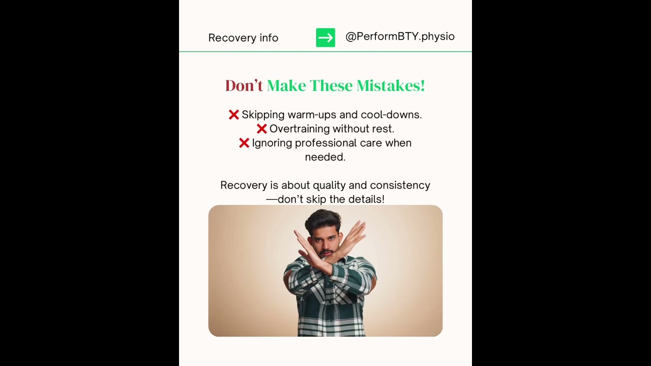 Stop ignoring recovery! 
