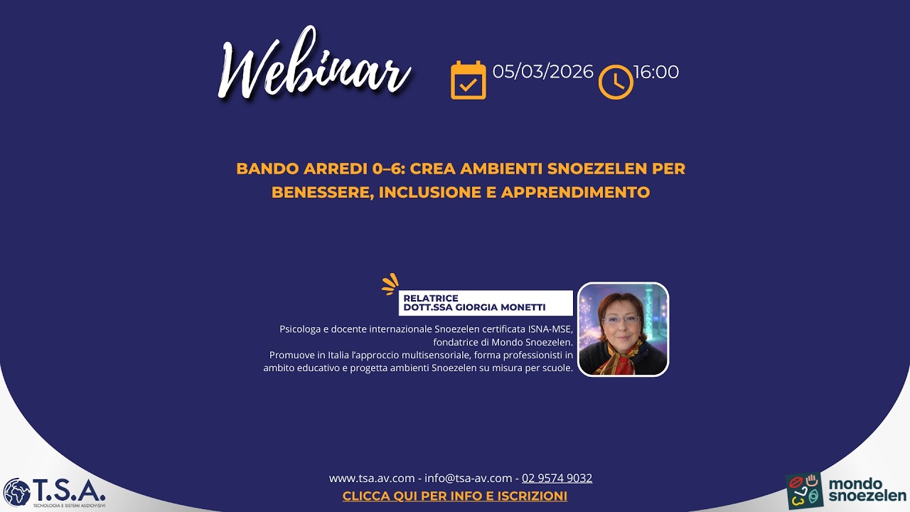Bando Arredi 0–6  crea ambienti Snoezelen per benessere, inclusione e apprendimento