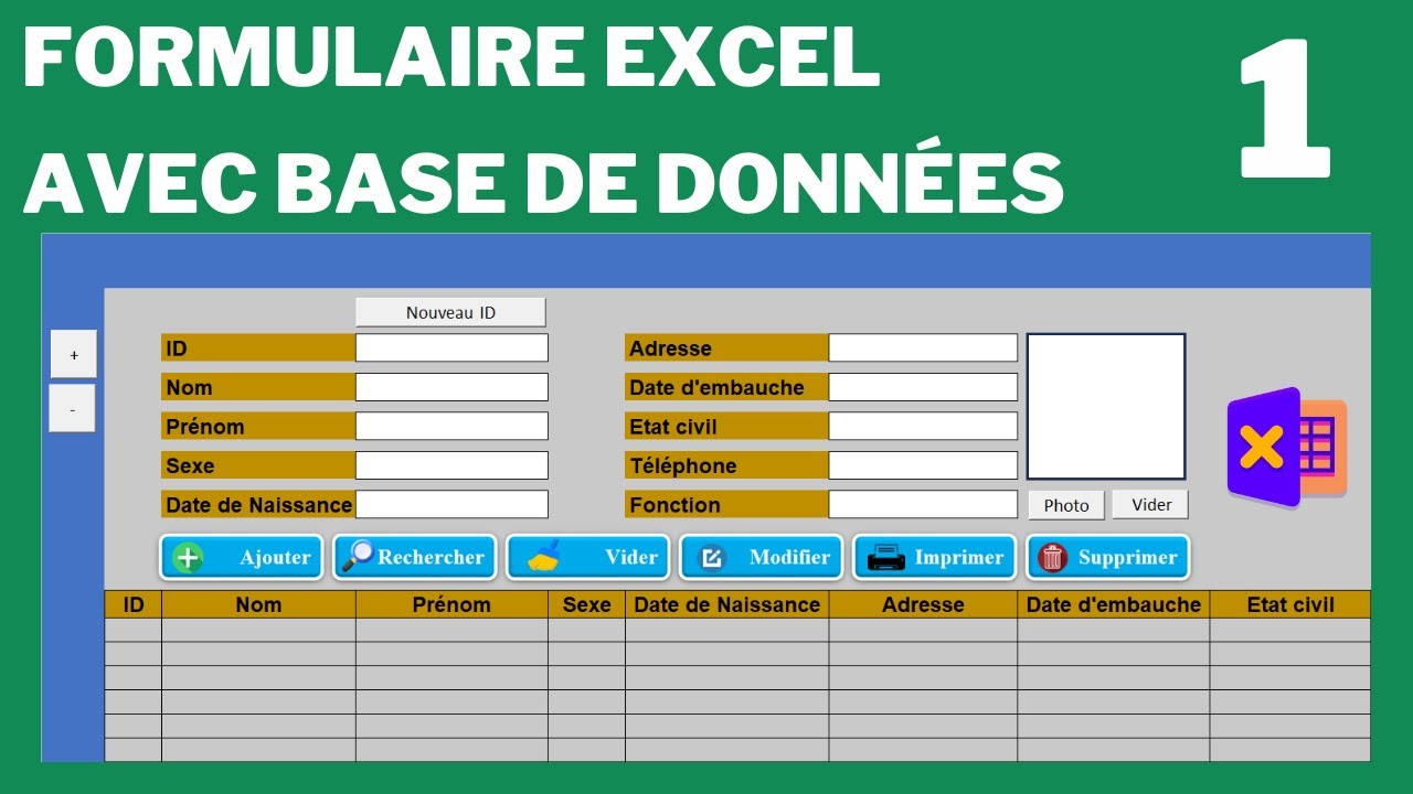 formulaire excel avec base de données | Faire un formulaire de saisie personnalisé excel
