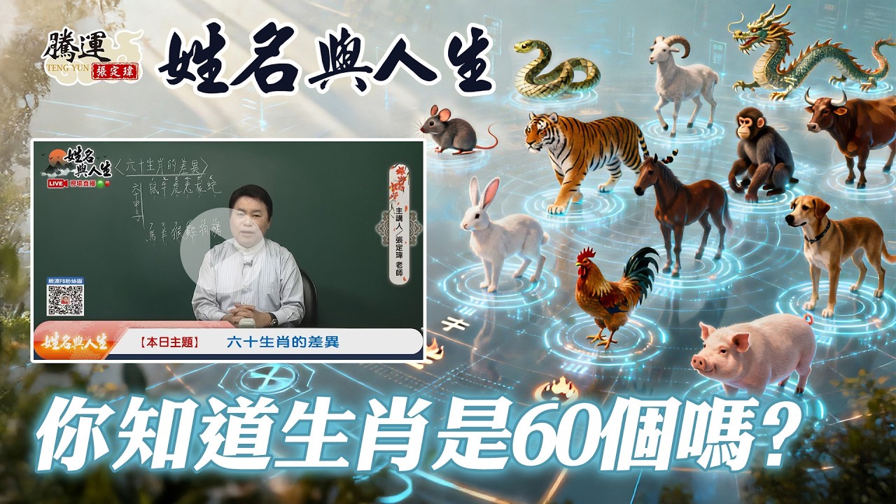 姓名與人生 - 六十生肖的差異 115/02/25