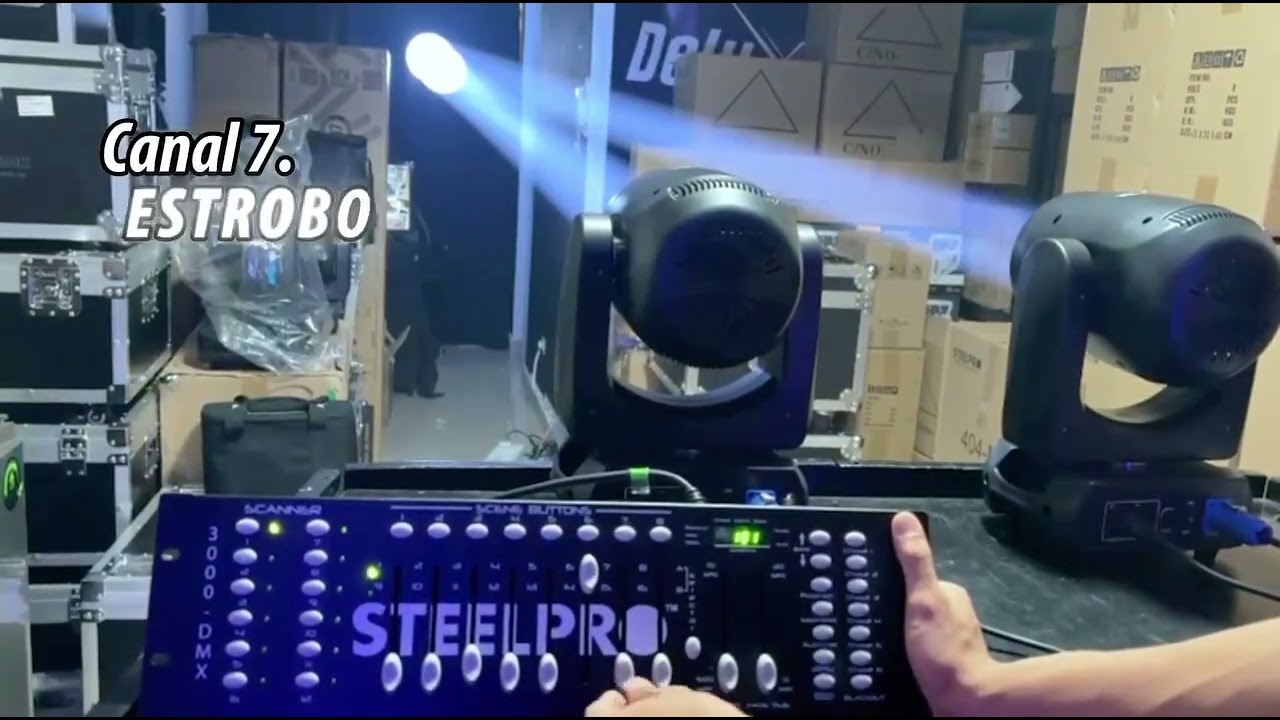 Explicaciones de canales DMX para PROBEAM 200 CON ARO LED