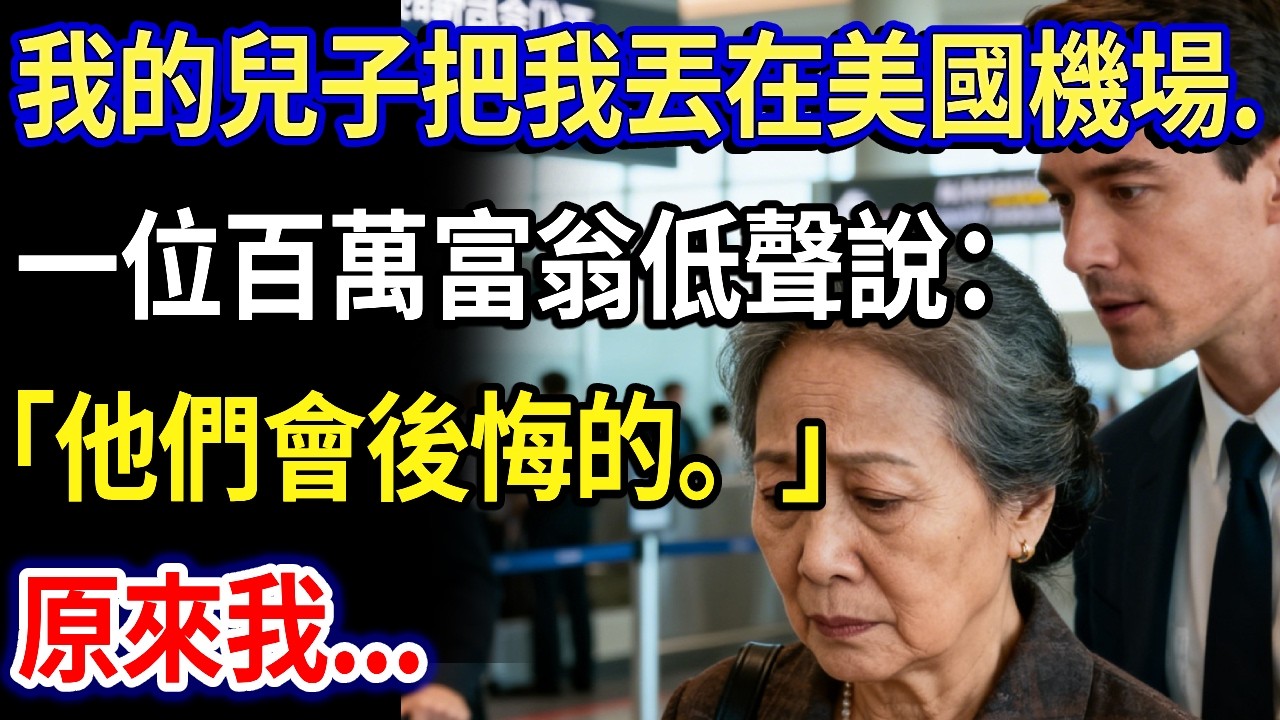 我的兒子把我丟在美國機場…一位百萬富翁低聲說：「他們會後悔的。」原來...