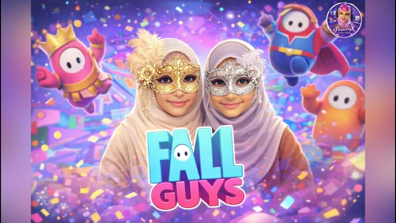 🎮 FALL GUYS 🎮-📌( #5 ) MY 1st TWIN DAUGHTERS ( KAKAK)  PLAY THIS GAME @AdikTwins   ( VID )   [ MY ]