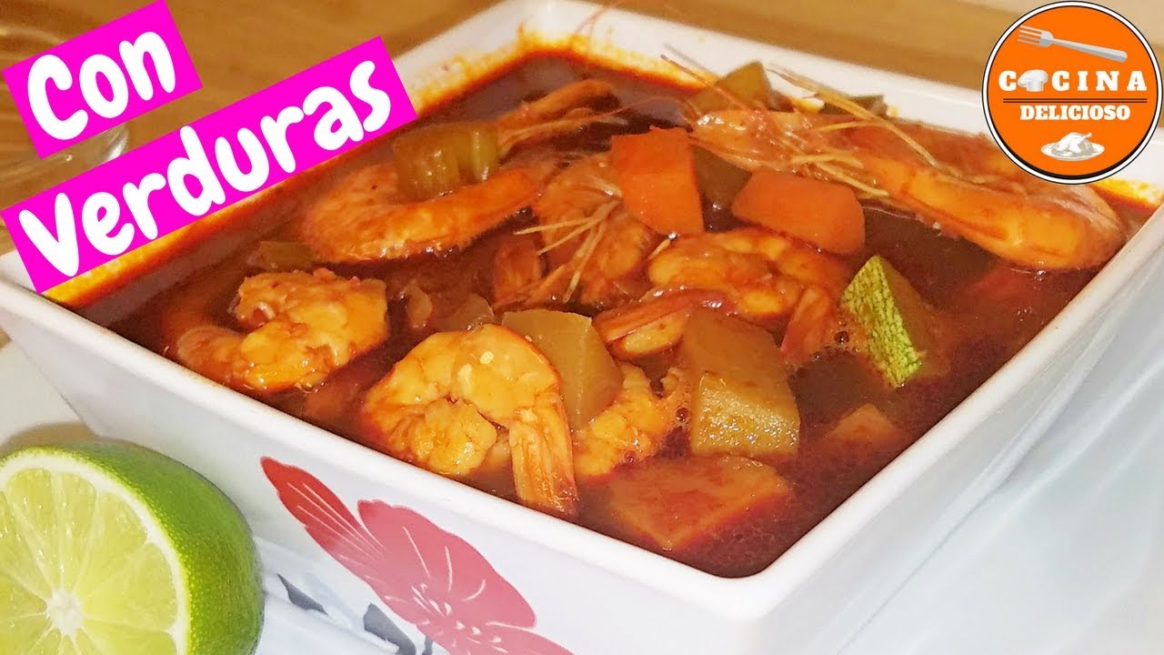 🦐Como hacer Rico Caldo de Camaron con Verduras y Rendidor