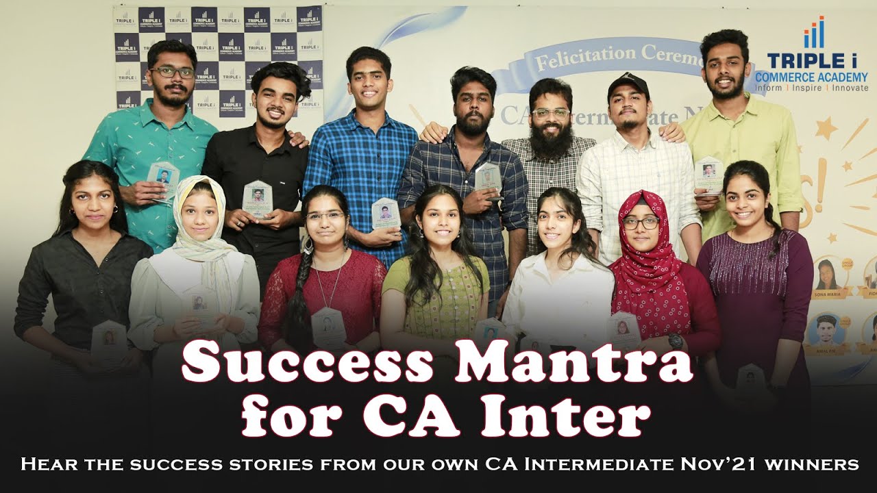 Success Mantra for CA Inter | CA Students Experience | CA Shanil Usman | Triple i