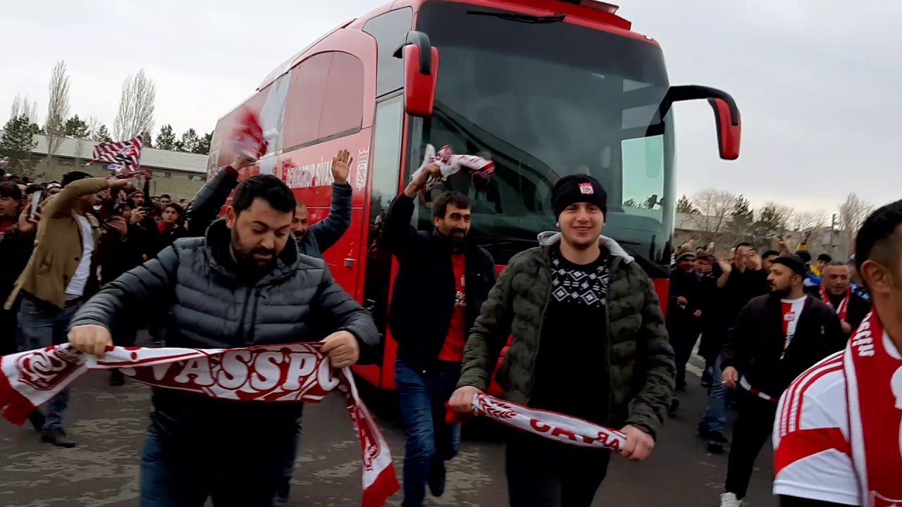 Sivasspor takım otobüsü karşılama ⚪🔴