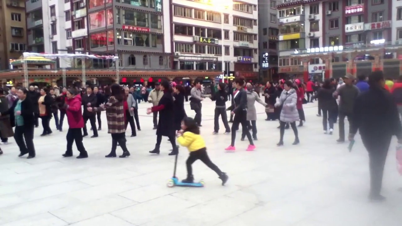 Life at People's Square, Kangding, China