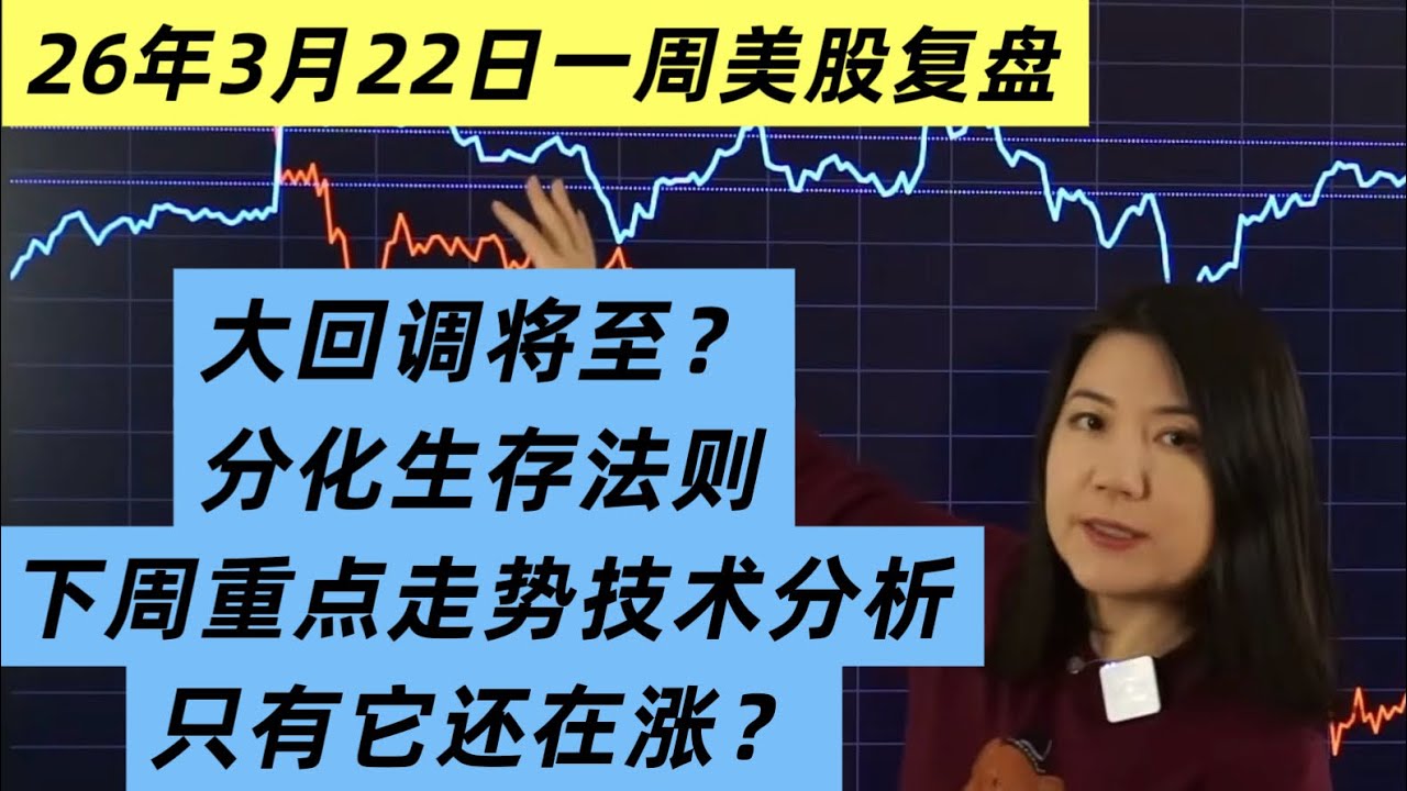 26/3/22一周美股复盘，大回调将至？原油美股继续倒挂；分化加剧的生存法则；资金重点板块和个股；下周交易关键点及交易计划；做到这一点比技术分析重要100倍