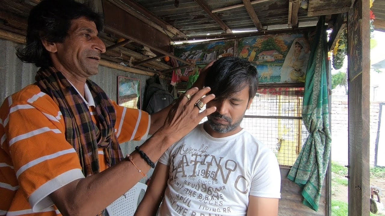 ASMR Street Barber Head Massage and Neck Cracking