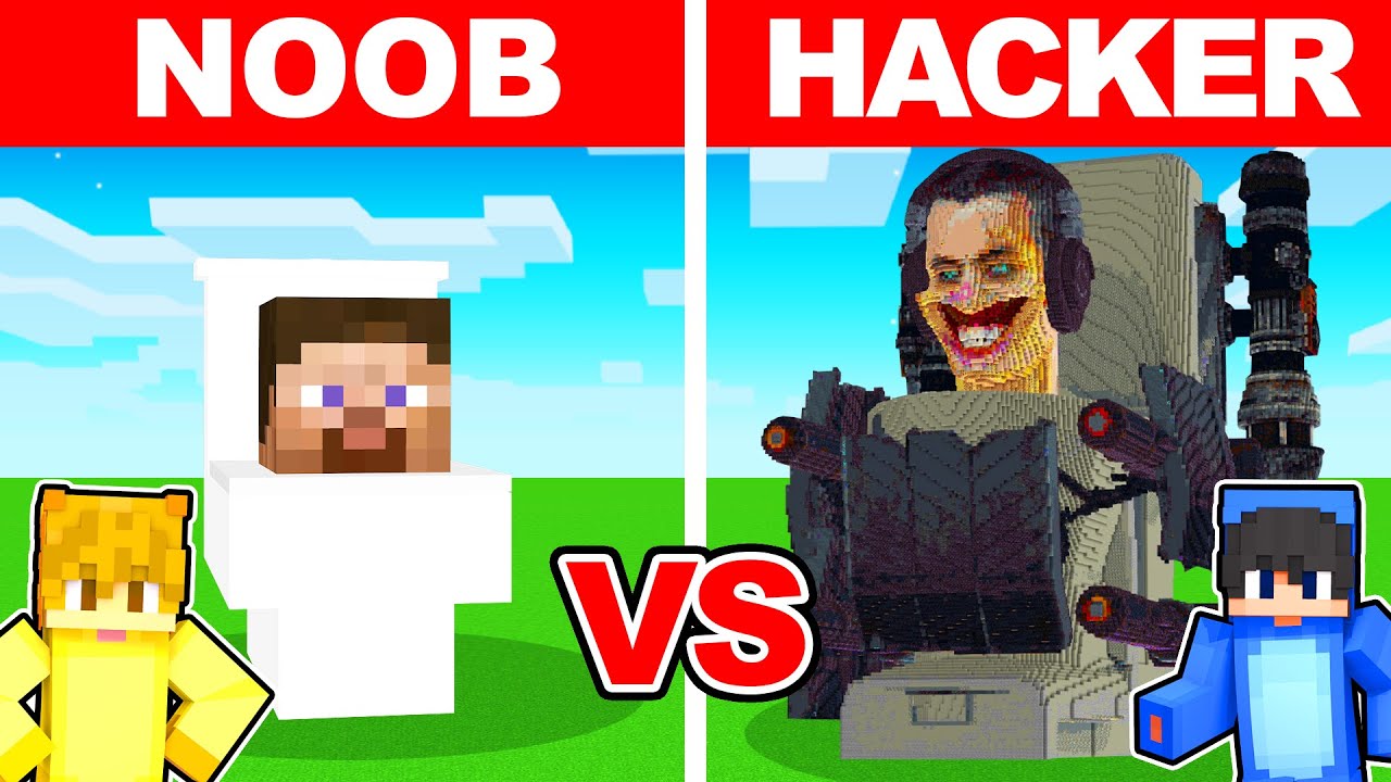 NOOB vs HACKER: Skibidi Toilet Build Challenge!