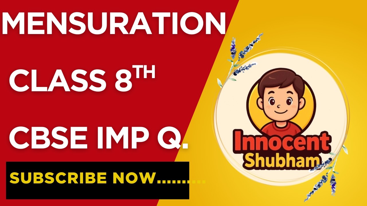 class 8th mensuration imp question