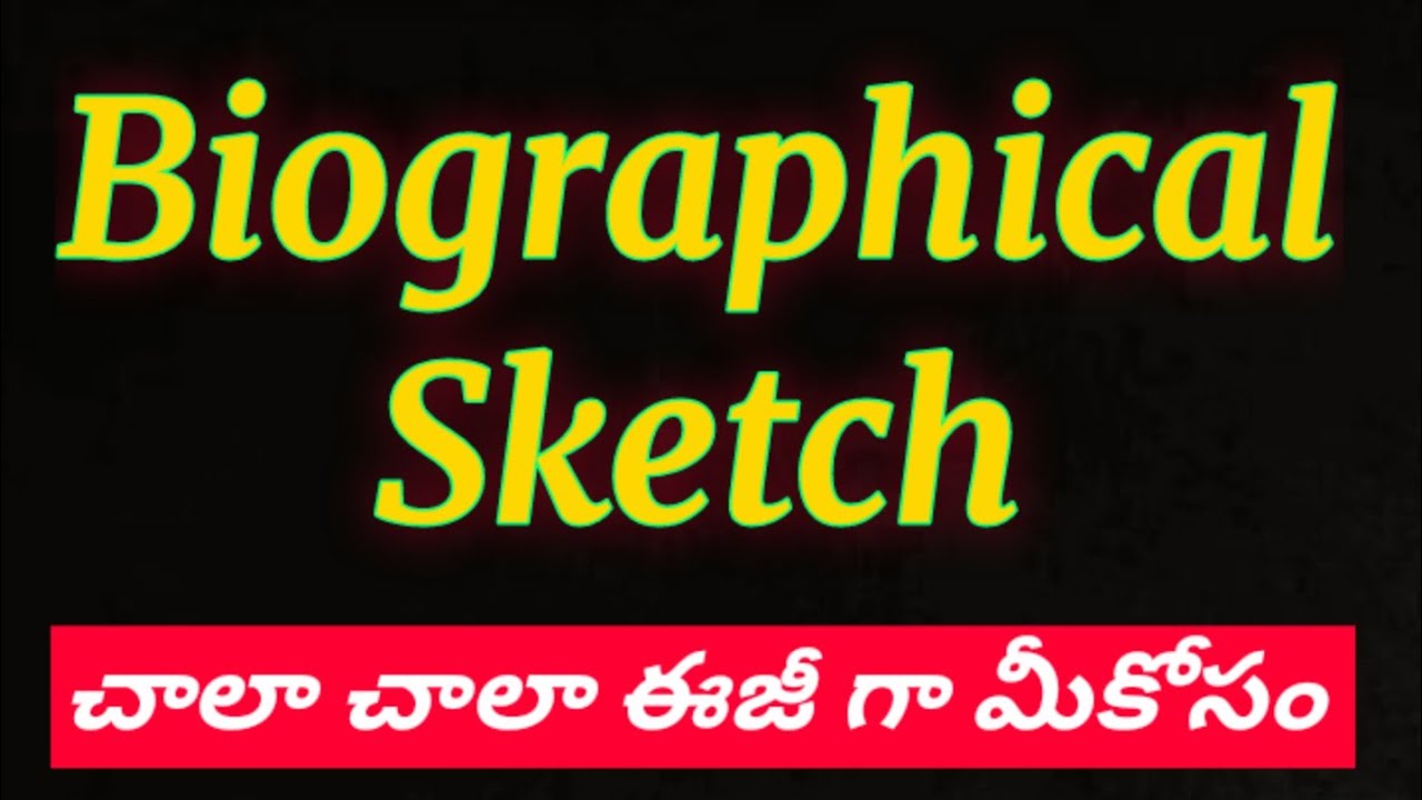 How to write a Biographical sketch in English very easily ||Major Discourses in English for class 10