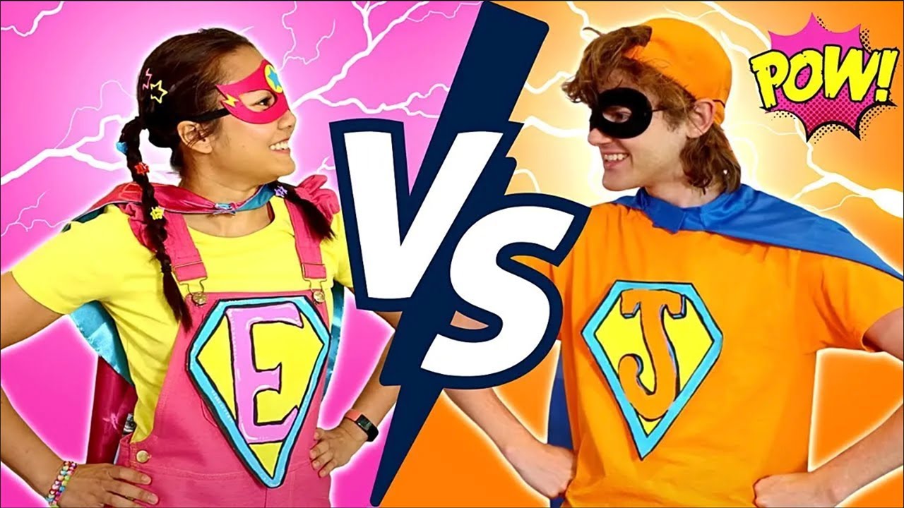 DIY Superhero Movie Starring Super Jimmy and Super Ellie  | Ellie Sparkles Show