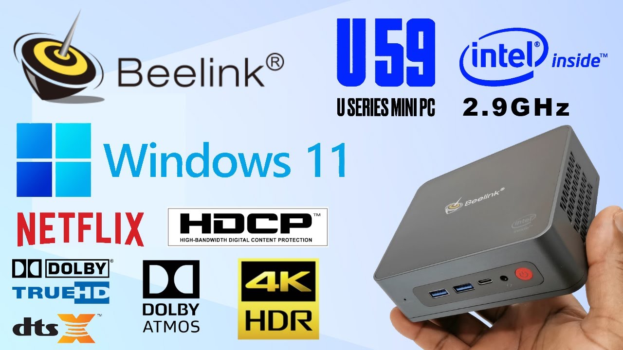 Мини-ПК Beelink U59 - Часть 1 Windows 11 Dolby Atmos / DTS-X Audio