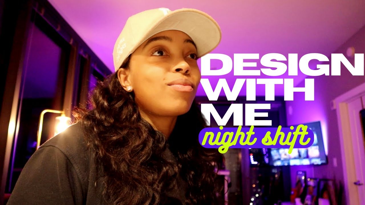Night Shift as a Graphic Designer | Work Vlog | Design With Me