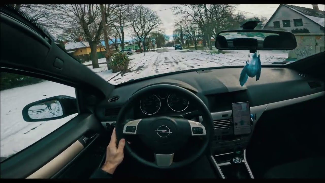 Winter tire test | Opel Astra H GTC POV drive in snowy roads