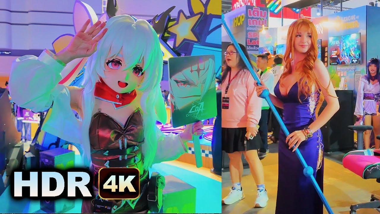 Best Cosplay Girls of Gamescom Asia x Halloween in Bangkok Thailand  2025  [ 4K HDR ]  Virtual Walk