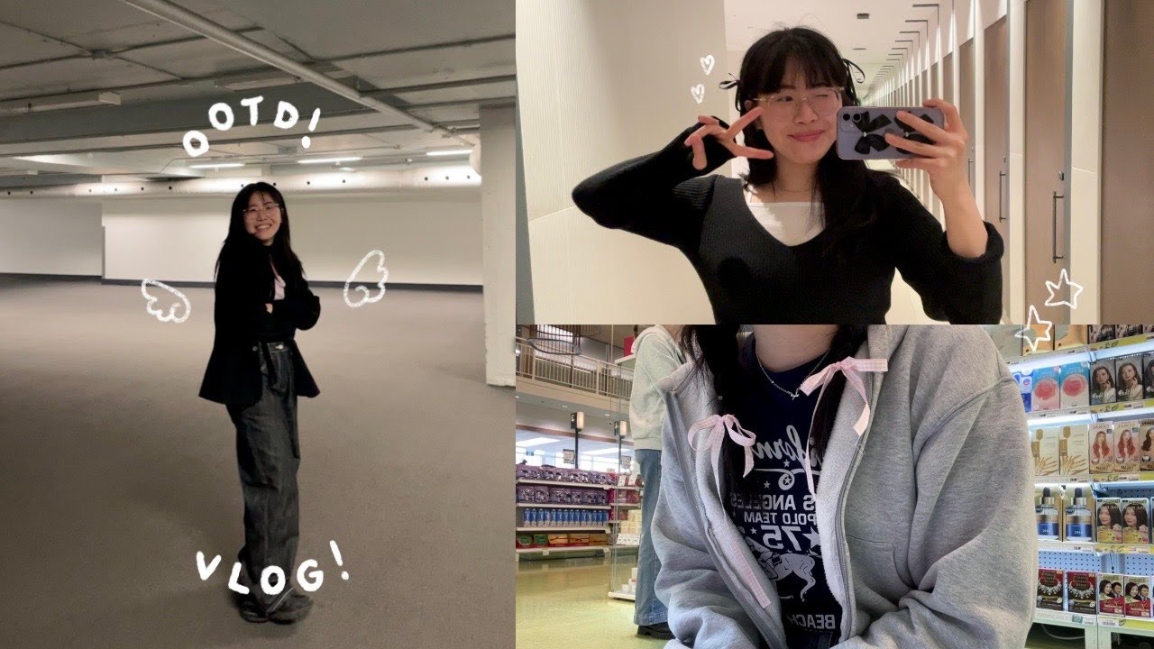 OOTD VLOG What I wear in a week | My casual summer daily life (ft. Lewkin) 💗🖤