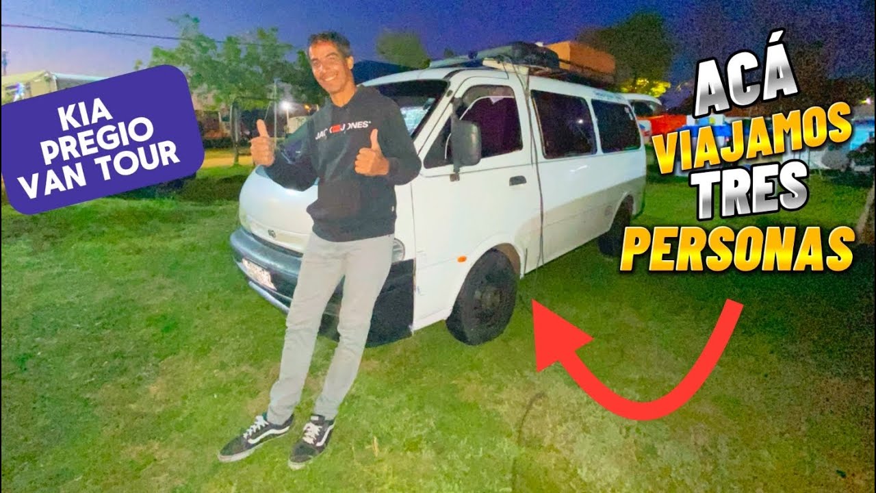 😱Mini MOTORHOME🇺🇾, kia pregio | con todo lo necesario para 3 personas. VAN TOUR.