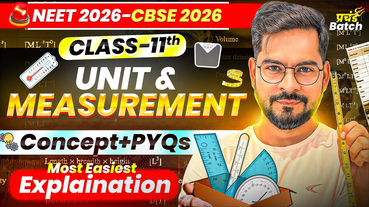 unit and measurement detail class for neet 2026  by ssp sir