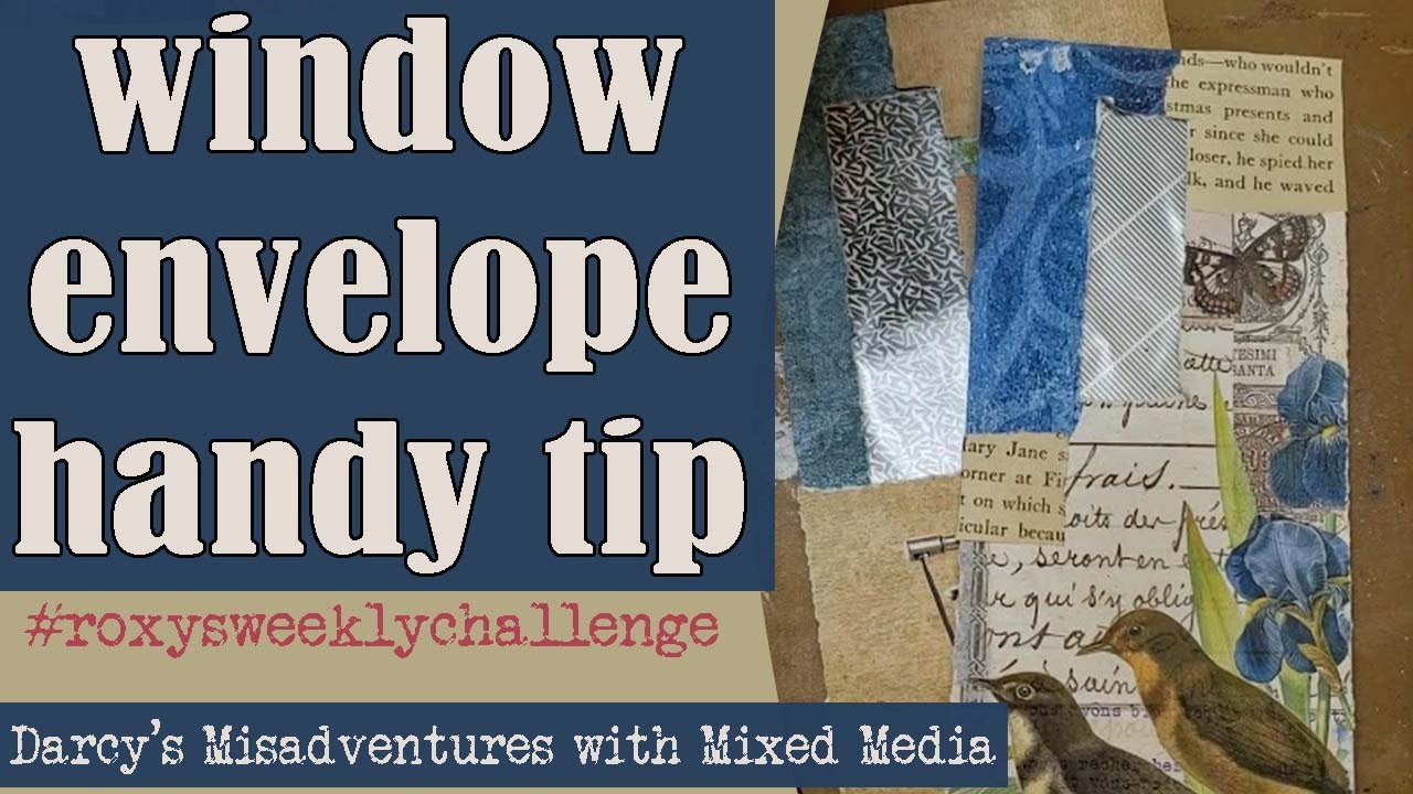 trick for collaging / covering a window envelope