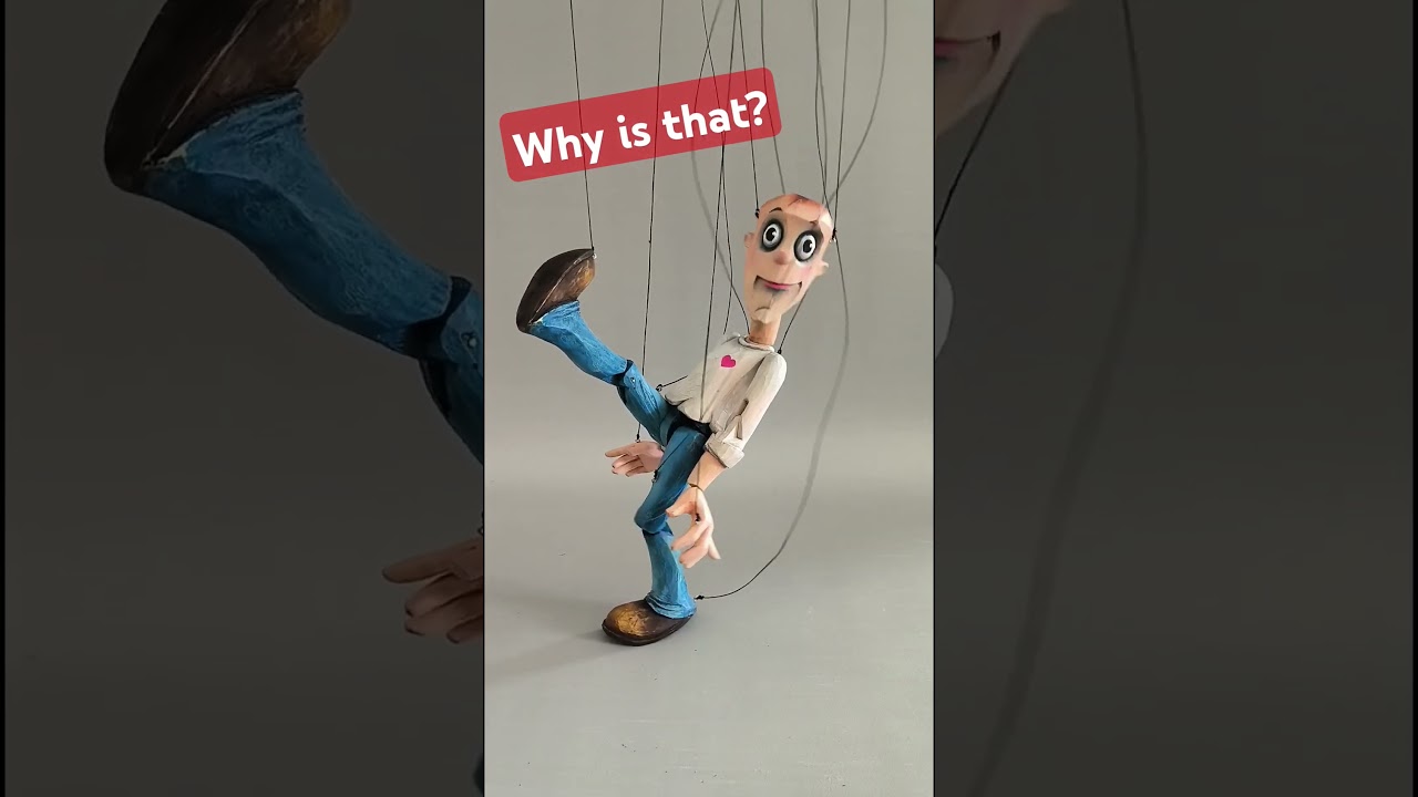 Not every puppet has this unique skill! The secret? Essential string! #puppet #marionettes #skill