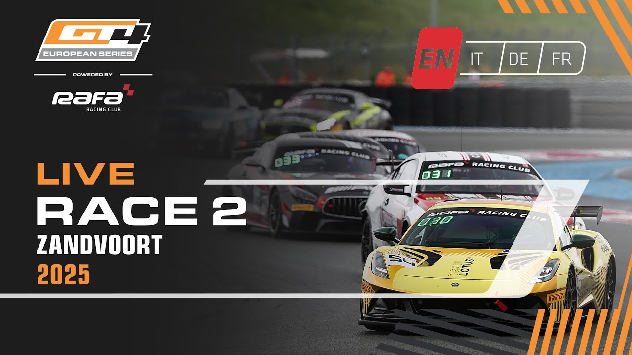 LIVE I Race 2 I Zandvoort I GT4 European Series pwd by RAFA Racing Club 2025 (English)