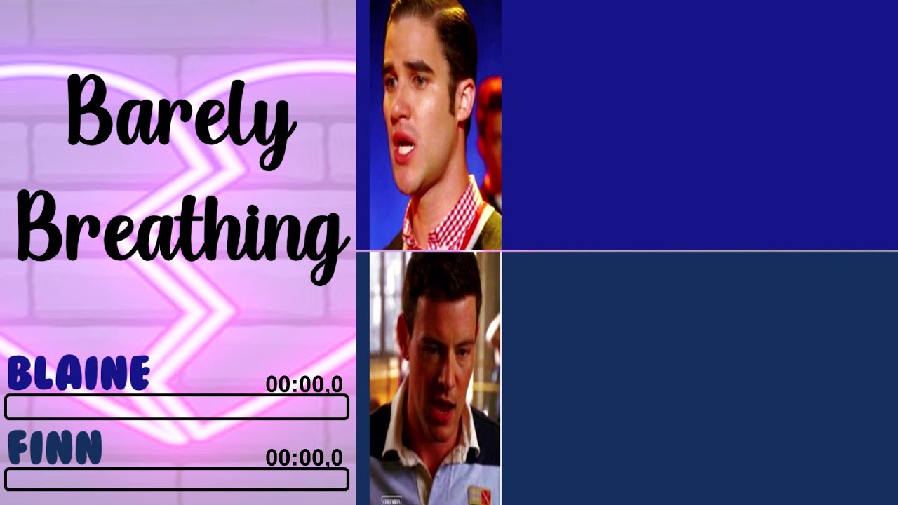 Glee - Barely Breathing | Line Distribution + Lyrics