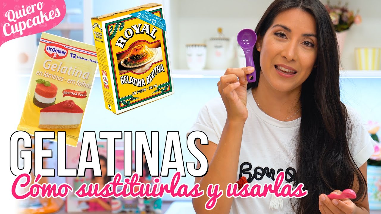 CÓMO SUSTITUIR LA GELATINA EN POLVO (O GRENETINA) POR LÁMINAS Y VICEVERSA 👍 | QUIERO CUPCAKES
