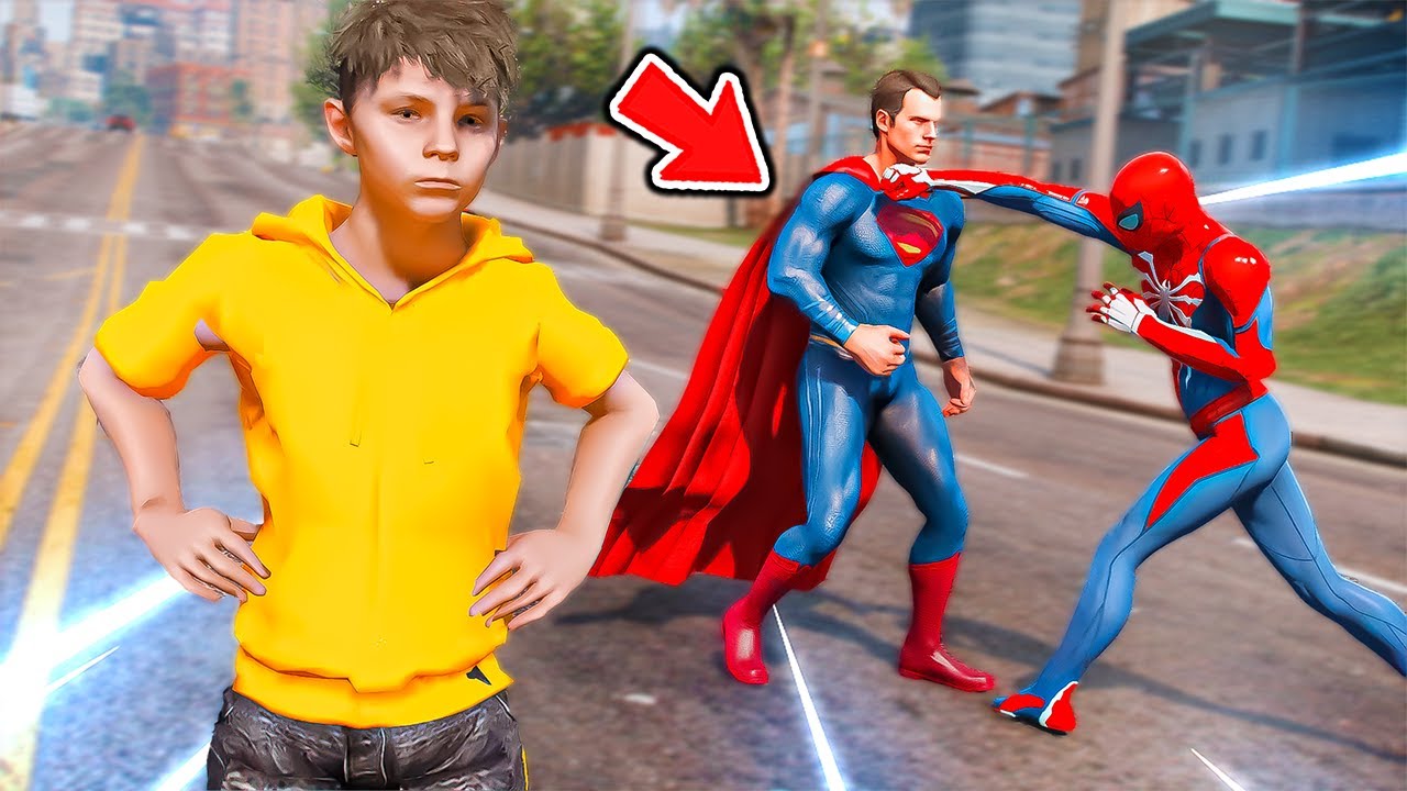 سوبرمان تصارع مع سبايدرمان 😱🔥!! | فلم قراند