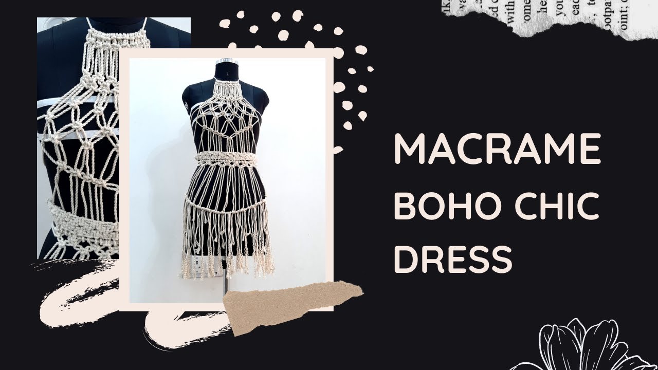 Boho chic dress || Macramé || Handmade dress