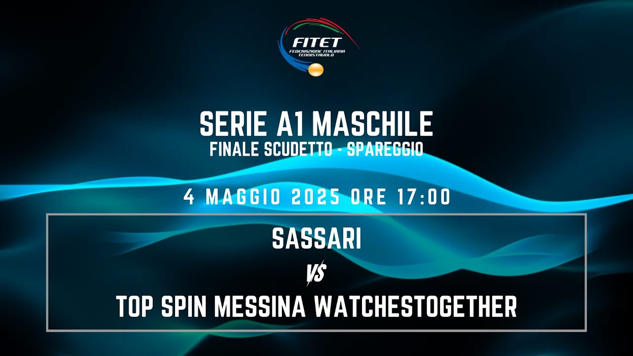 FINALE SCUDETTO SPAREGGIO - SERIE A1 M | Sassari vs Top Spin Messina Watchestogether
