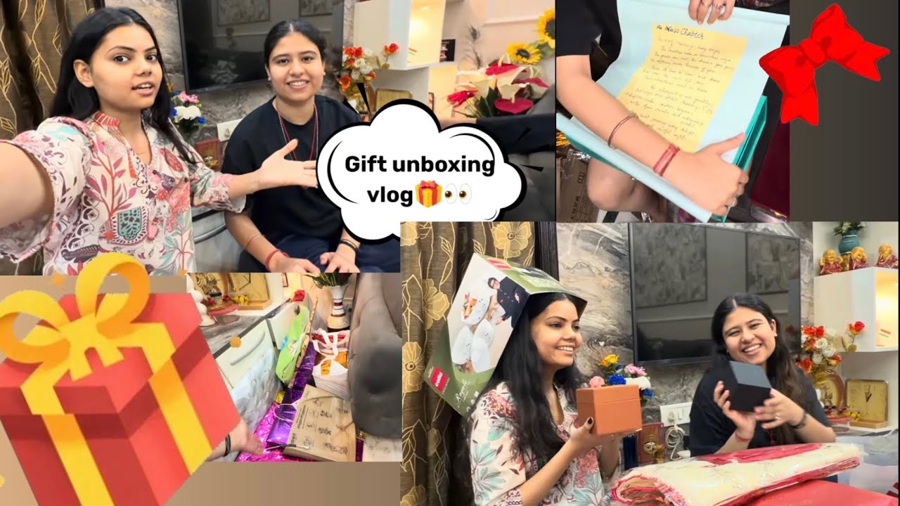 Gift unboxing 🎁💐|| kya kya aya gifts mai??|| last vlog of retirement series🙏