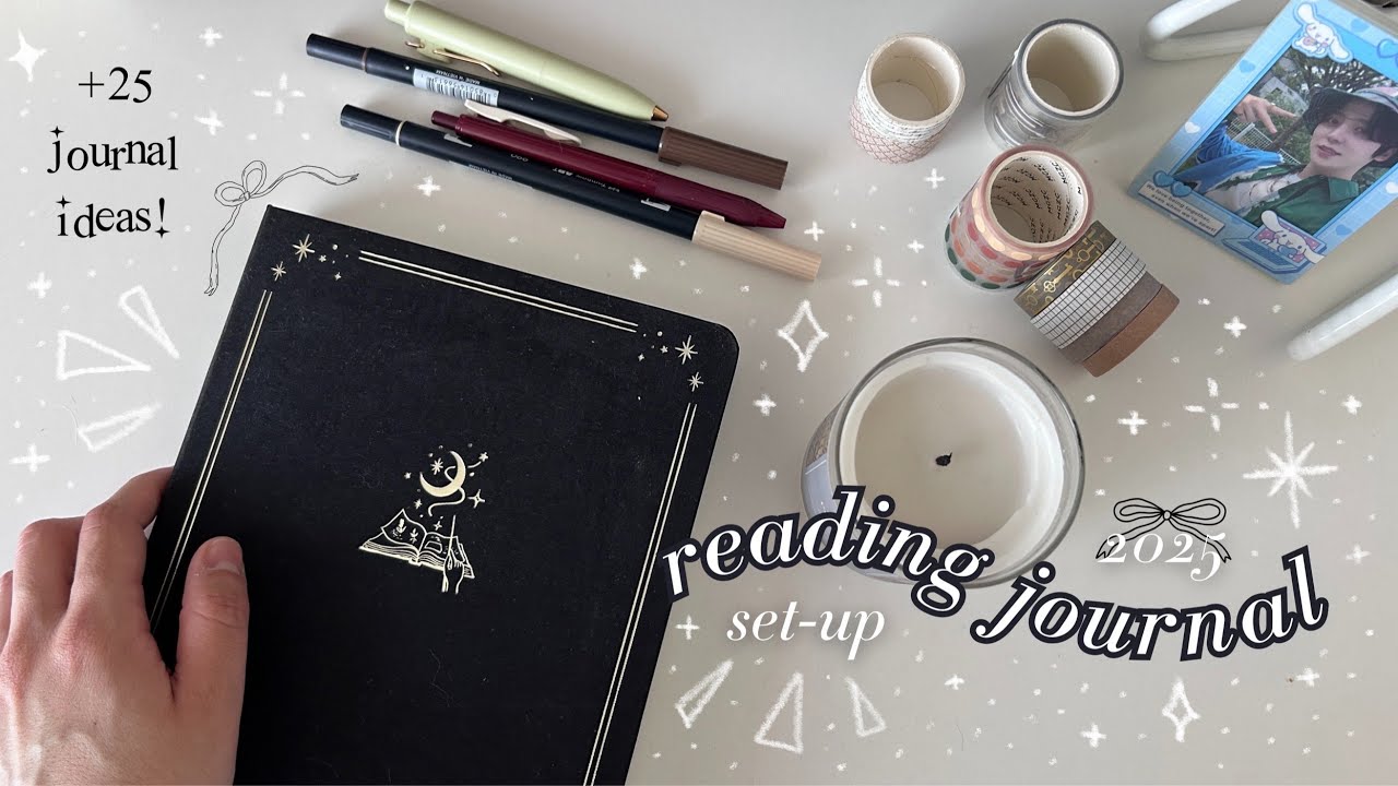 2025 reading journal set-up ˚˖🐈‍⬛ ✧˚.🕯⋆🌙 +25 ideas for your journal!