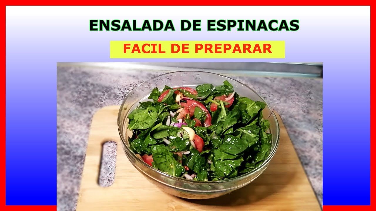 como Hacer ENSALADA DE ESPINACAS || tutorial de cocina