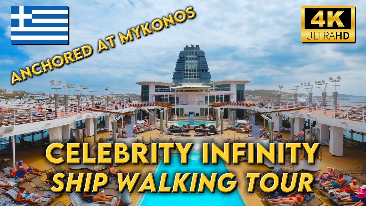 CELEBRITY INFINITY CRUISE SHIP | Mykonos | 4K UHD Video Walk