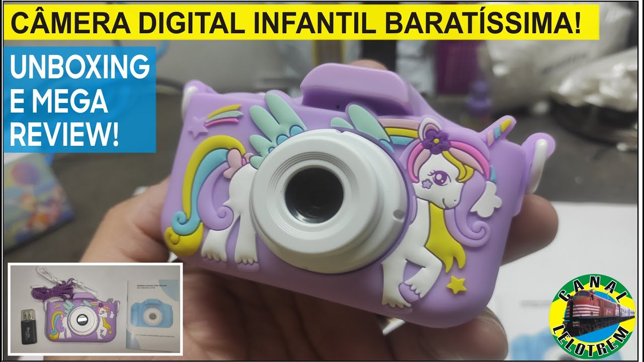 937 - INCRÍVEL! CÂMERA DIGITAL INFANTIL BARATINHA! UNBOXING E MEGA REVIEW - CANAL LELOTREM