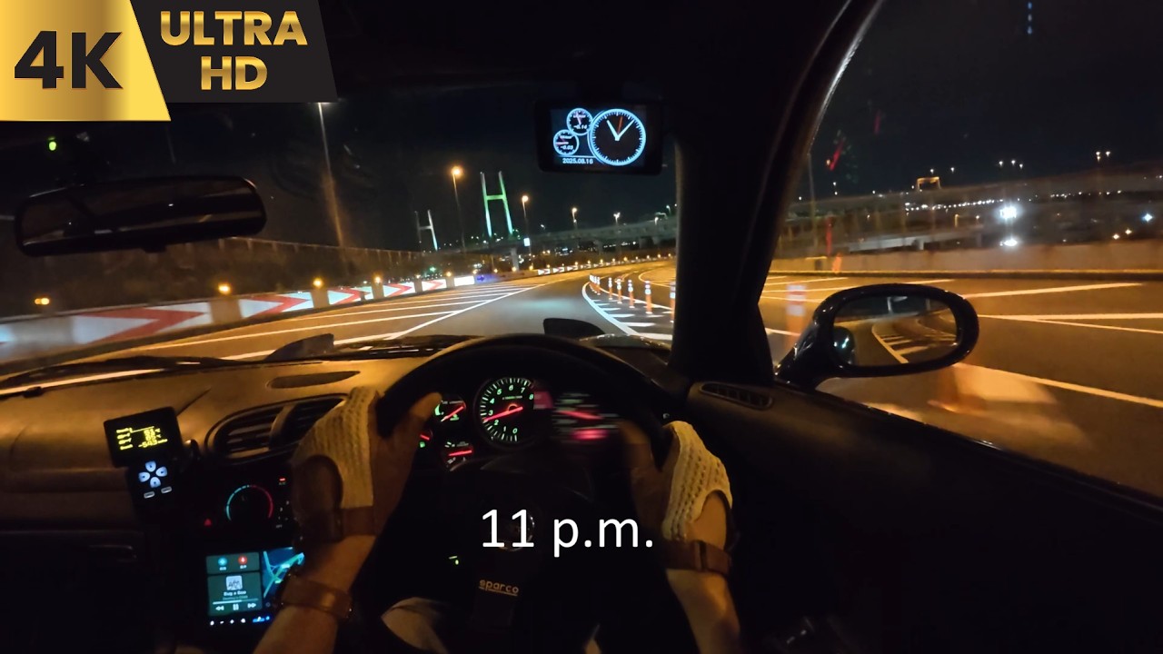 [4K 60fps] Yokohama Highway POV - RX-7 FD3S Rotary ASMR | No Talking , Pure Engine Sound