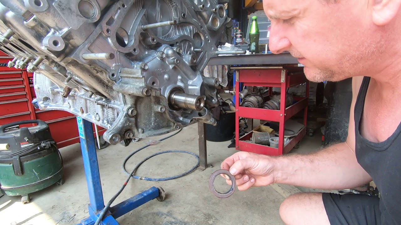 1uz front seal fitment  - Fitting front crankshaft seal on 1uzfe with oil pump in place.