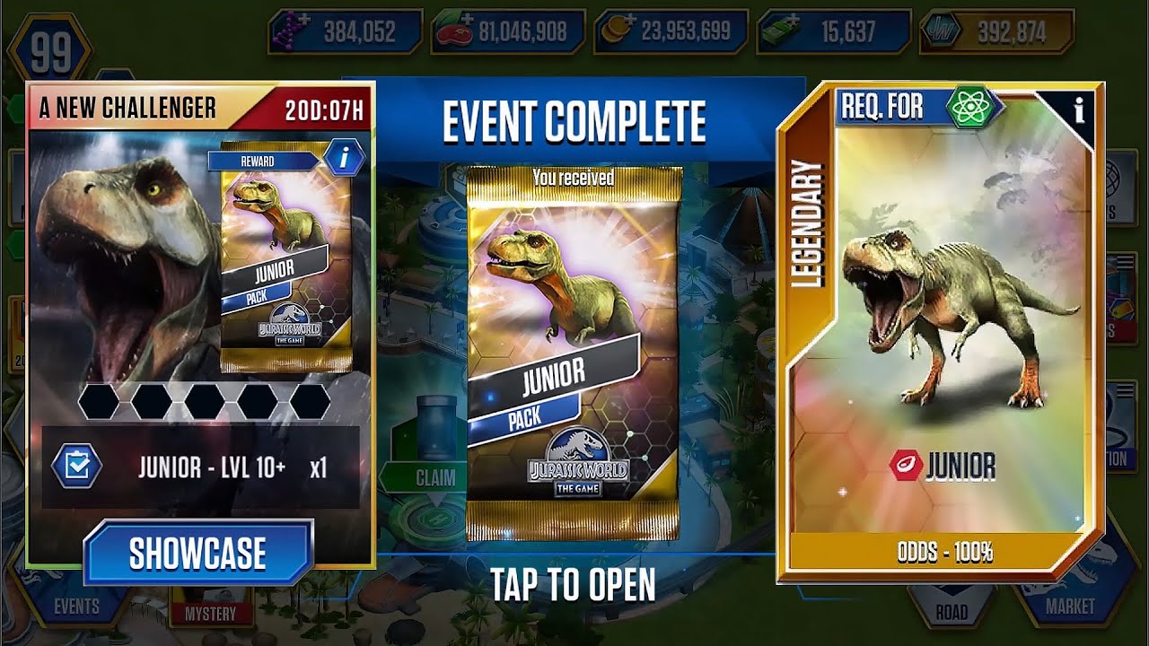 One Last Battle to MAX lvl MY Junior Rex! Epic Battle | Jurassic World The Game