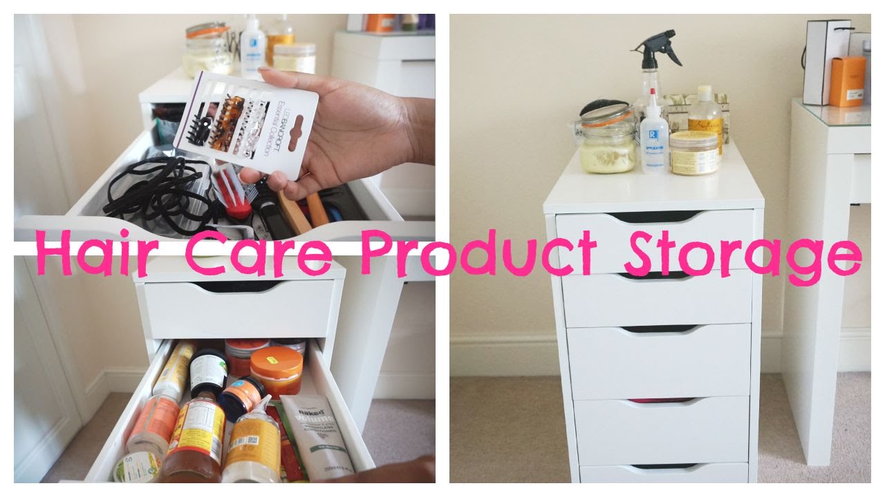 Natural Hair Care Product Storage
