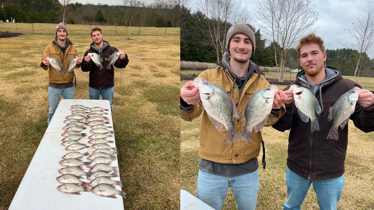 Catching 2 Man Limit of Crappie on Clark's Hill in Early December