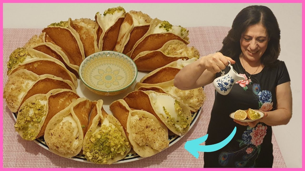 Atayef / Qatayef | Gefüllte Pfannkuchen mit Ashta