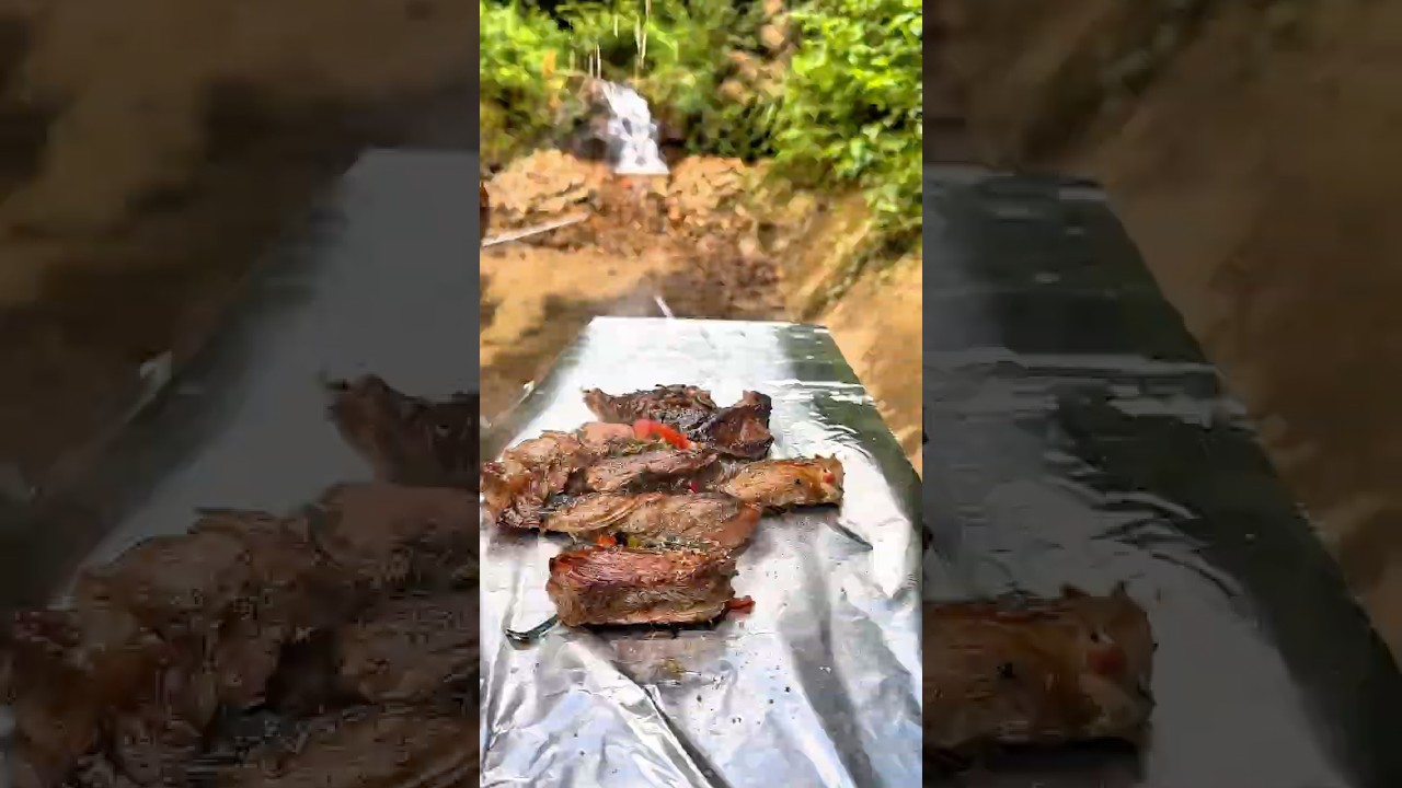 Grilled beef with chili🥩🫑#roast beef# #cookinginnature